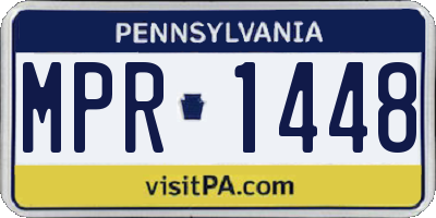 PA license plate MPR1448