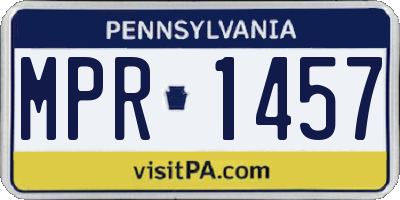 PA license plate MPR1457