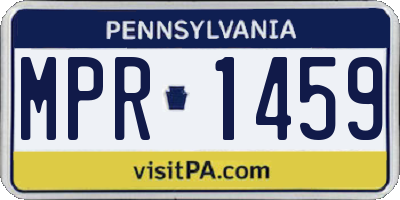PA license plate MPR1459