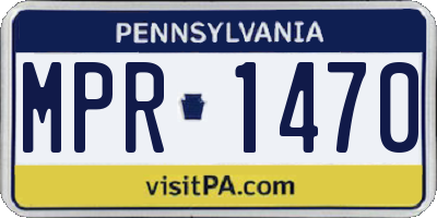 PA license plate MPR1470