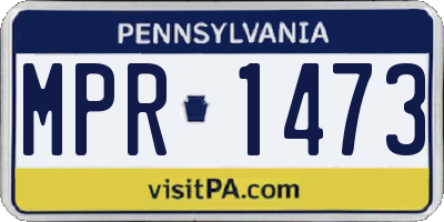 PA license plate MPR1473