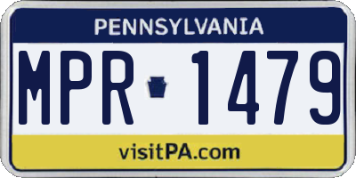 PA license plate MPR1479