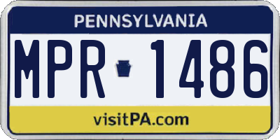 PA license plate MPR1486