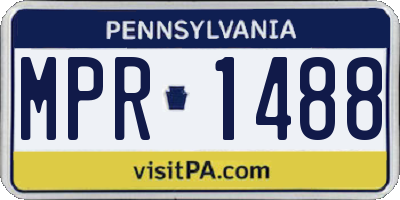 PA license plate MPR1488