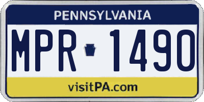 PA license plate MPR1490