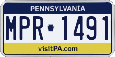 PA license plate MPR1491