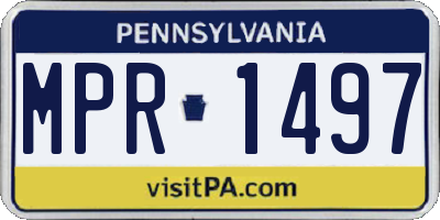 PA license plate MPR1497
