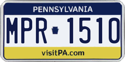 PA license plate MPR1510