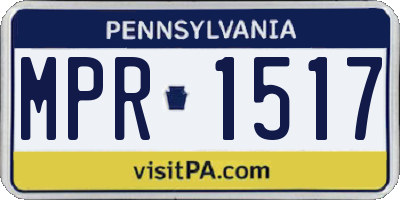 PA license plate MPR1517