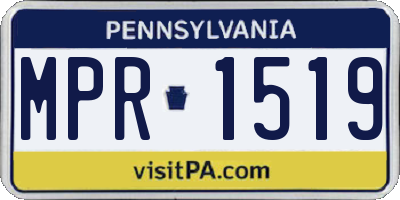 PA license plate MPR1519
