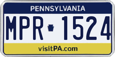 PA license plate MPR1524