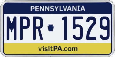 PA license plate MPR1529