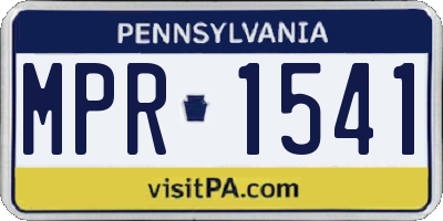 PA license plate MPR1541