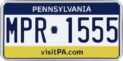 PA license plate MPR1555