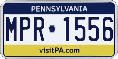 PA license plate MPR1556