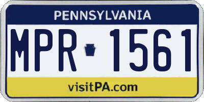PA license plate MPR1561