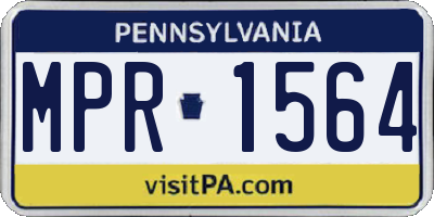 PA license plate MPR1564