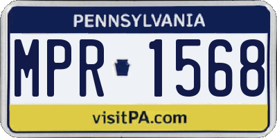 PA license plate MPR1568