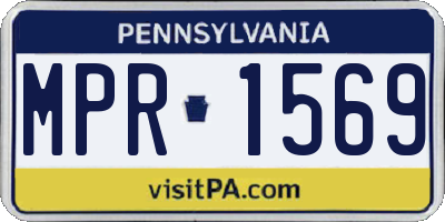 PA license plate MPR1569