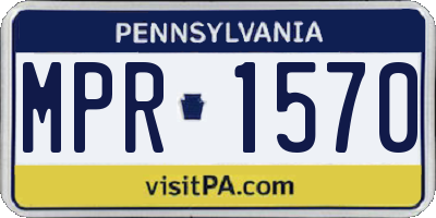 PA license plate MPR1570
