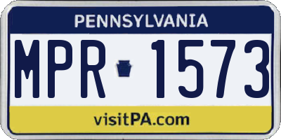 PA license plate MPR1573