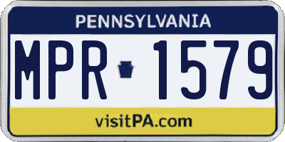 PA license plate MPR1579