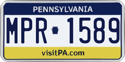 PA license plate MPR1589