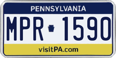 PA license plate MPR1590