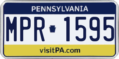 PA license plate MPR1595