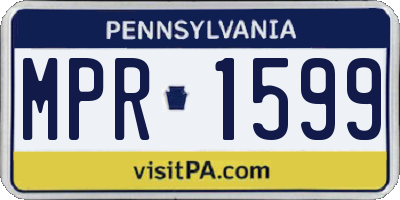 PA license plate MPR1599