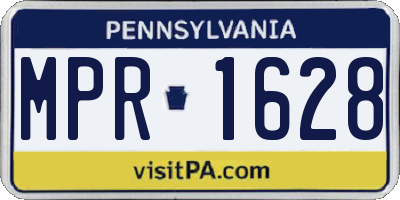 PA license plate MPR1628