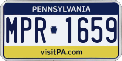 PA license plate MPR1659