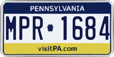 PA license plate MPR1684