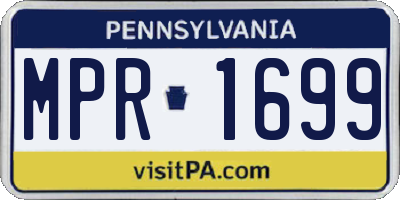 PA license plate MPR1699