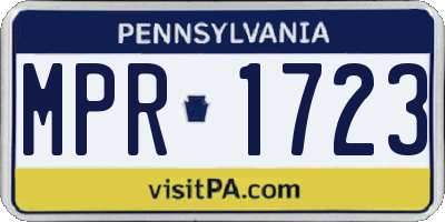 PA license plate MPR1723