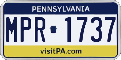 PA license plate MPR1737