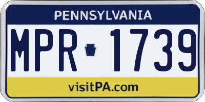PA license plate MPR1739