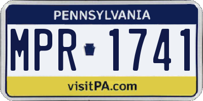 PA license plate MPR1741