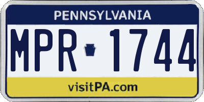 PA license plate MPR1744