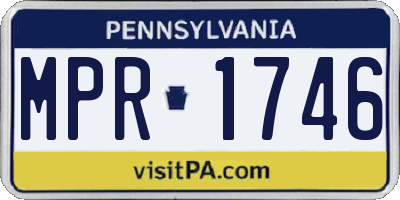 PA license plate MPR1746