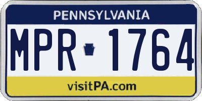 PA license plate MPR1764