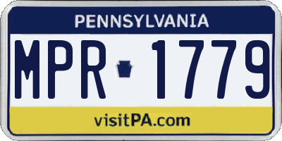 PA license plate MPR1779