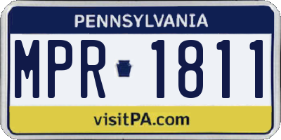 PA license plate MPR1811