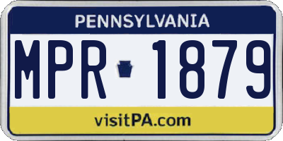 PA license plate MPR1879