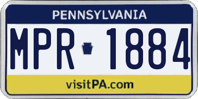 PA license plate MPR1884