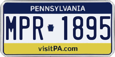 PA license plate MPR1895