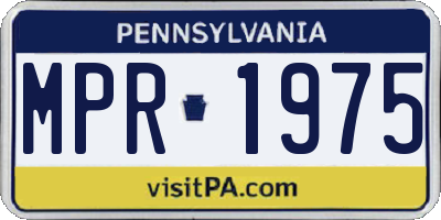 PA license plate MPR1975