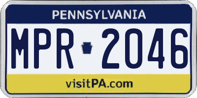 PA license plate MPR2046