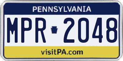 PA license plate MPR2048