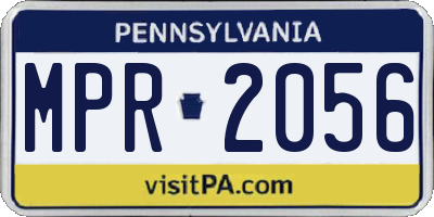 PA license plate MPR2056